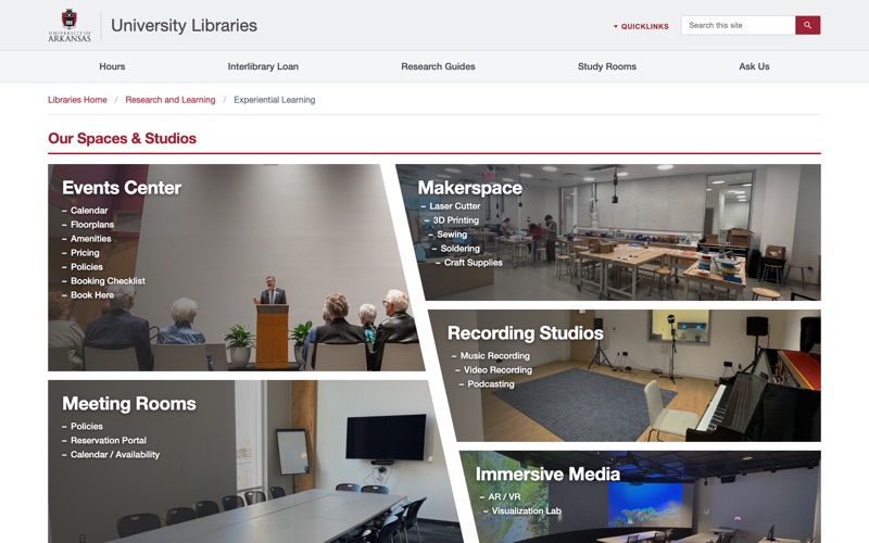 Experiential Learning + ARCreation Studios site