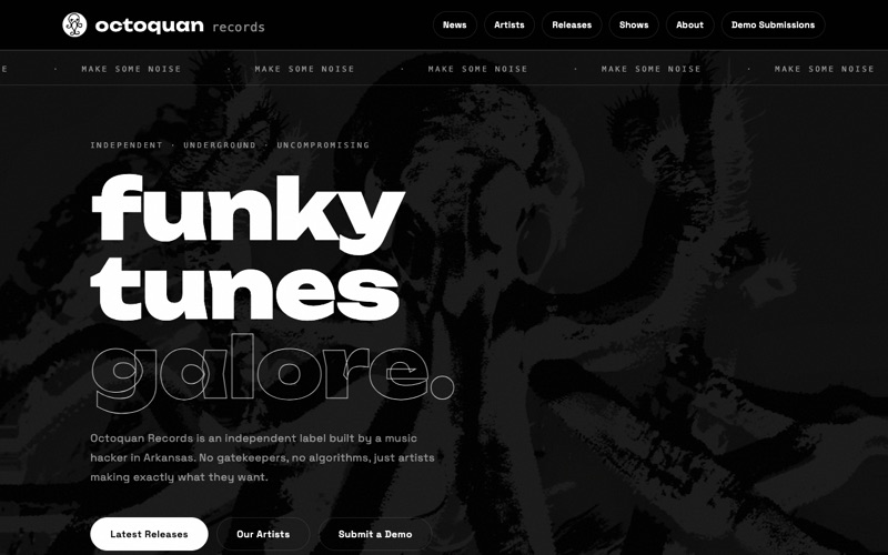 Octoquan Records homepage